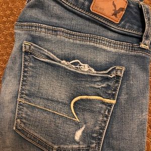 American Eagle ripped jeggings